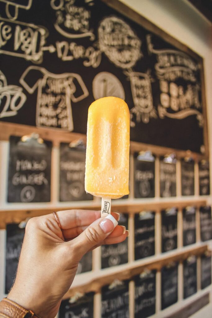 mango ginger popsicle