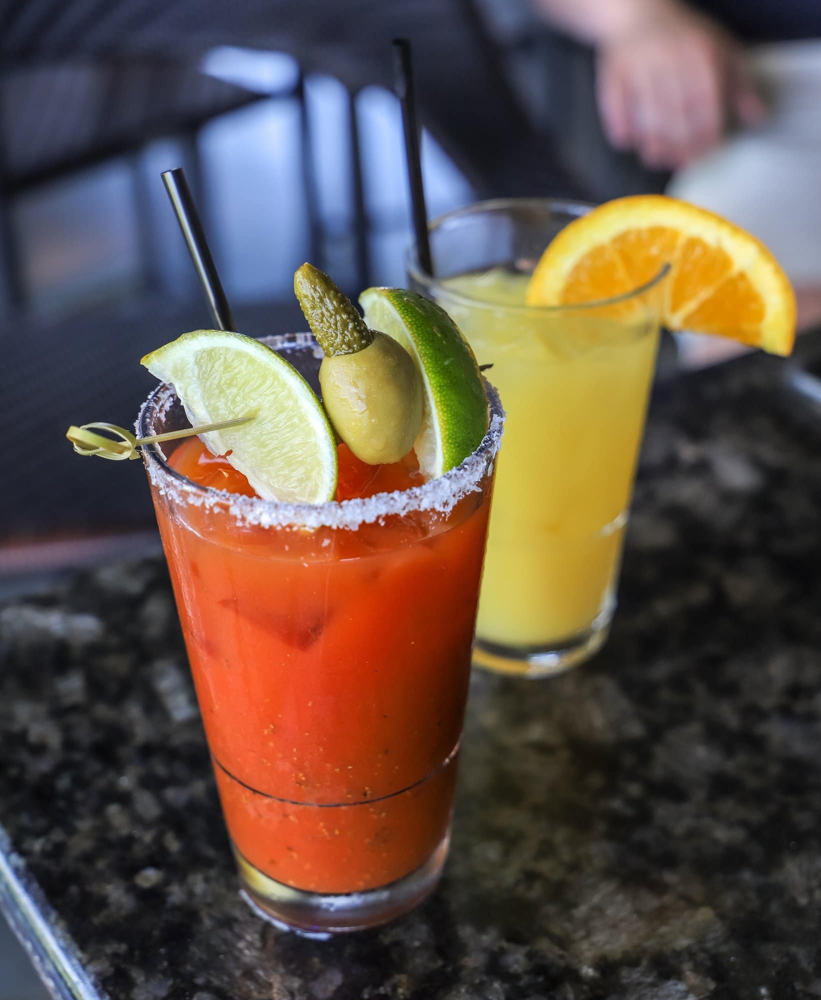 Spicy Bloody Mary and Screwdriver