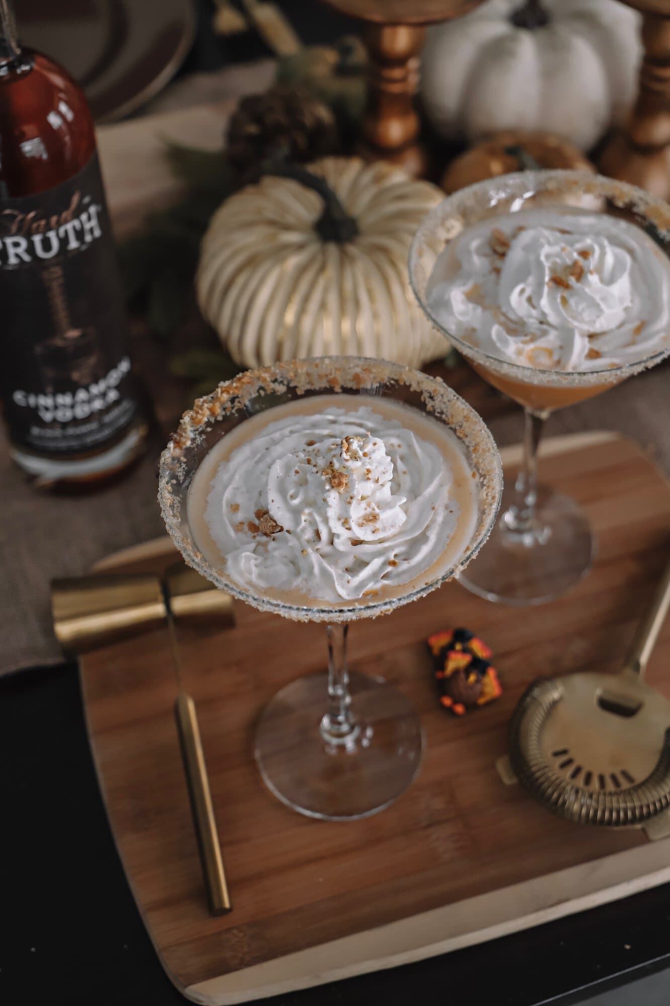 Pumpkin Pie Martini with Hard Truth Cinnamon Vodka