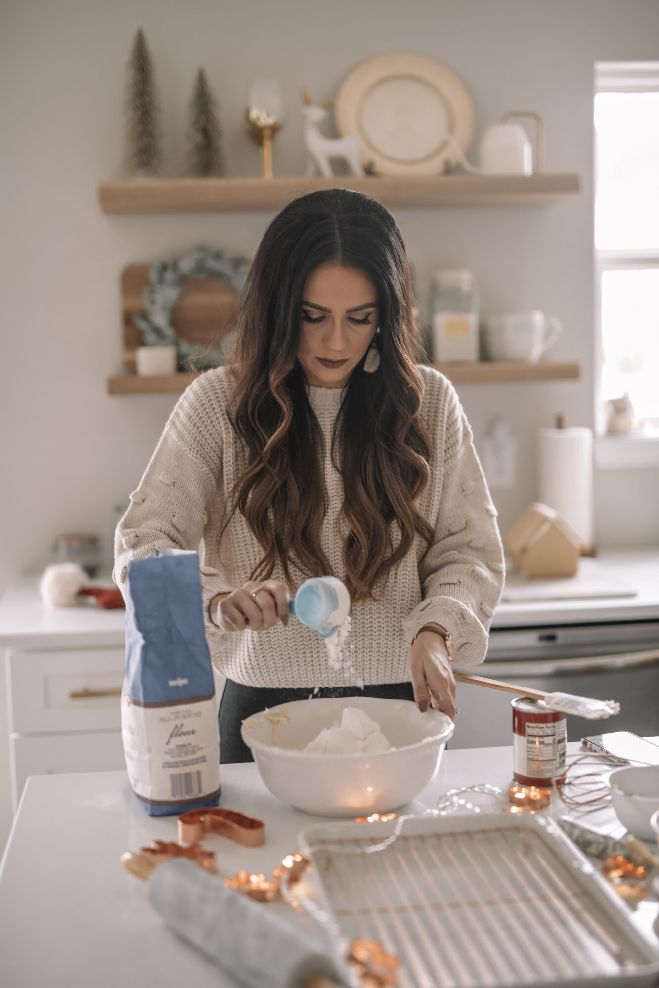adding flour adding flour