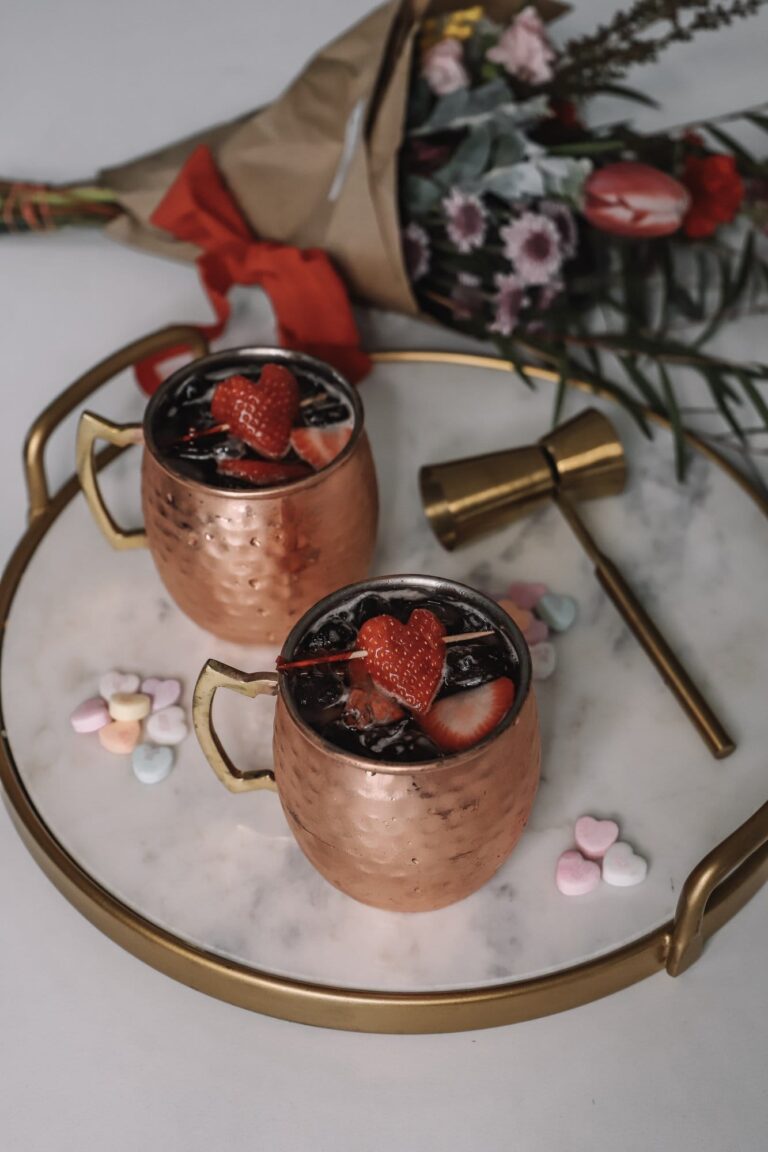 Strawberry Moscow Mule with Hard Truth Vodka