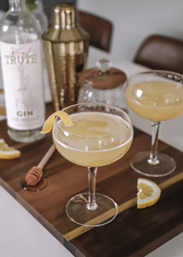 Bee's Knees Cocktail with Hard Truth Gin