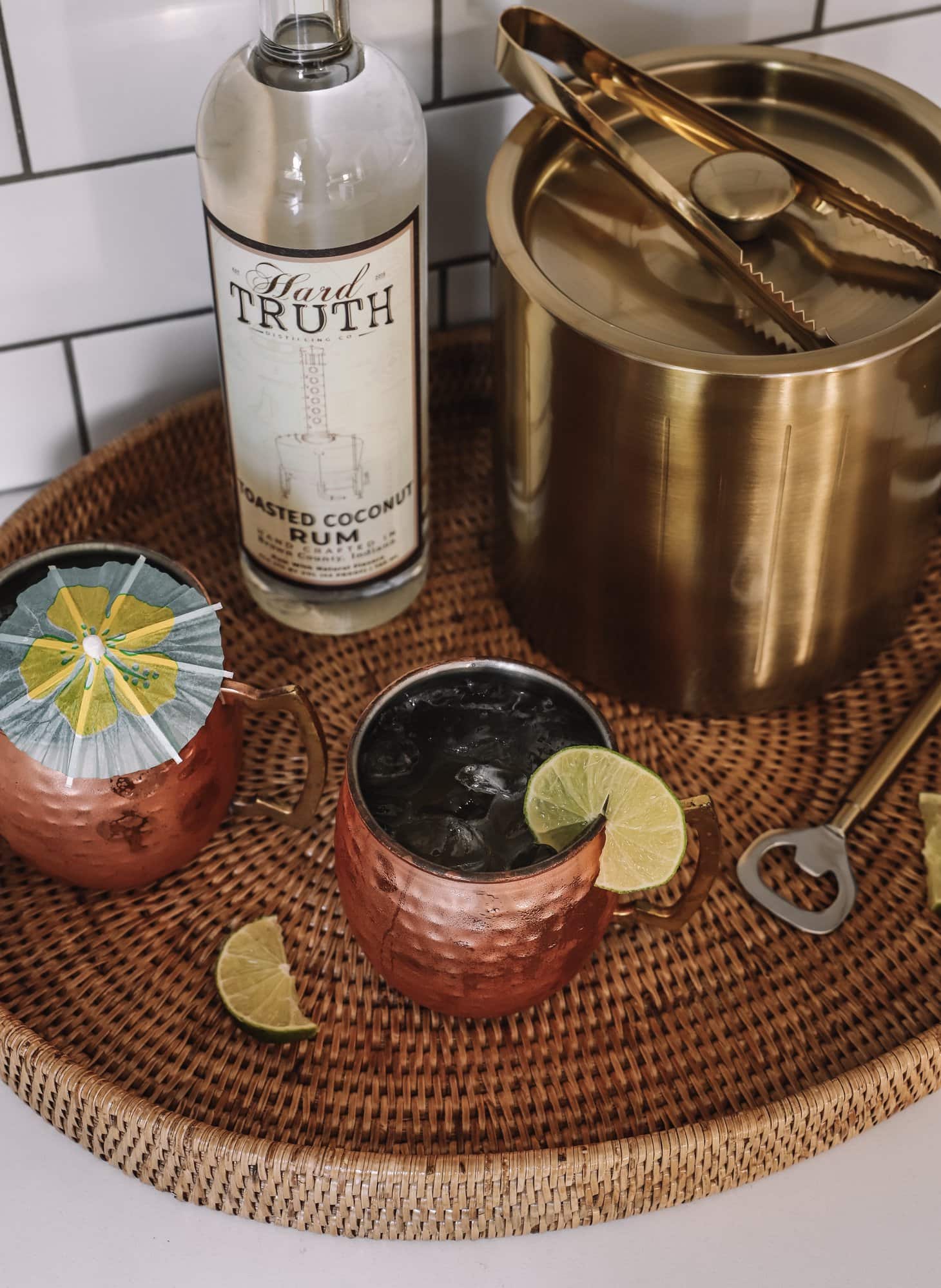 Hawaiian Mule with Hard Truth Toasted Coconut Rum