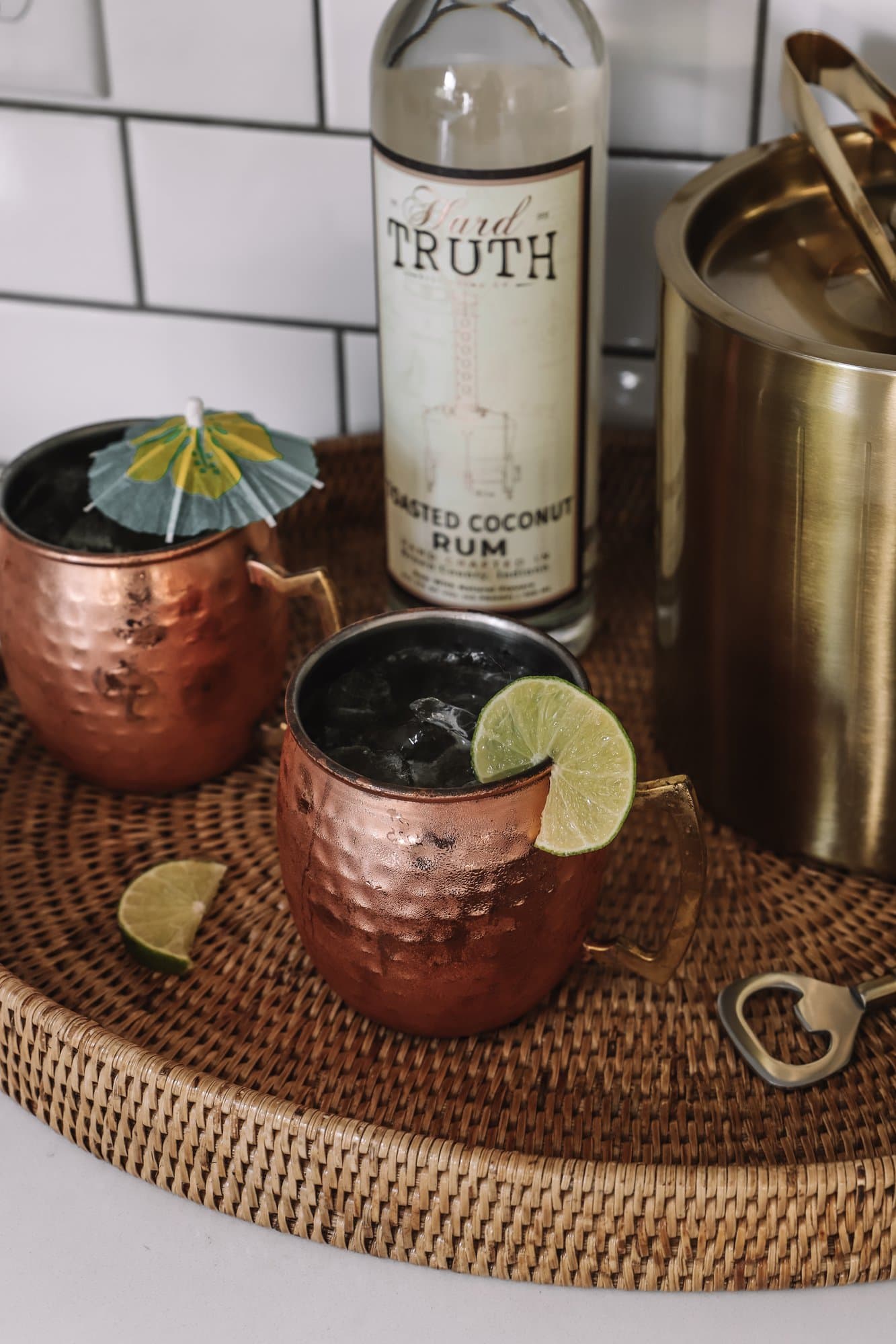 Hawaiian Mule with Hard Truth Toasted Coconut Rum