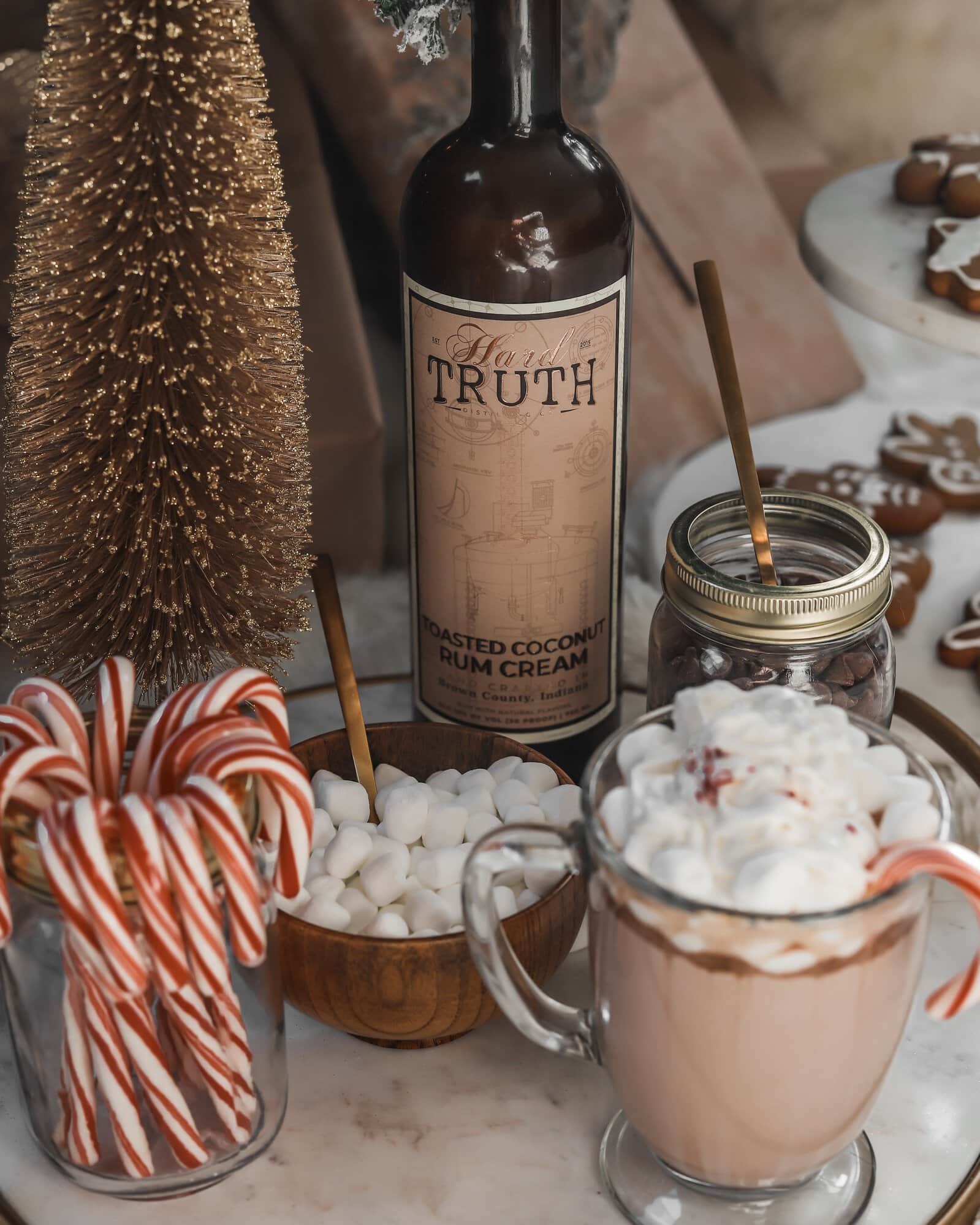 Hot Chocolate with Hard Truth Toasted Coconut Rum Cream