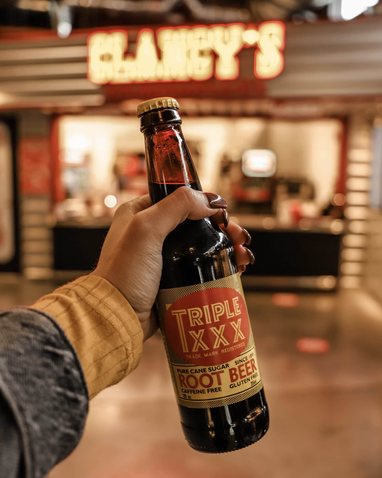 Clancy's Hamburgers root beer