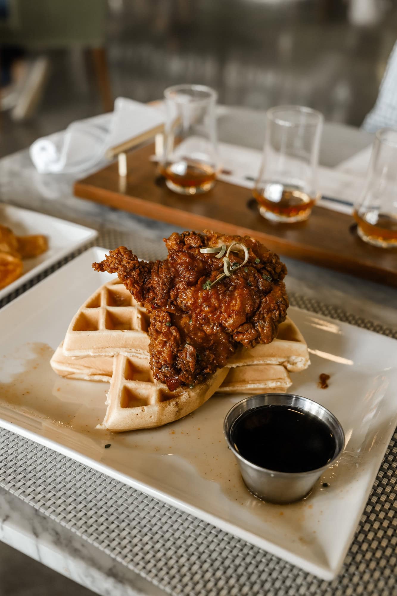 Bardstown Bourbon Company waffle chicken