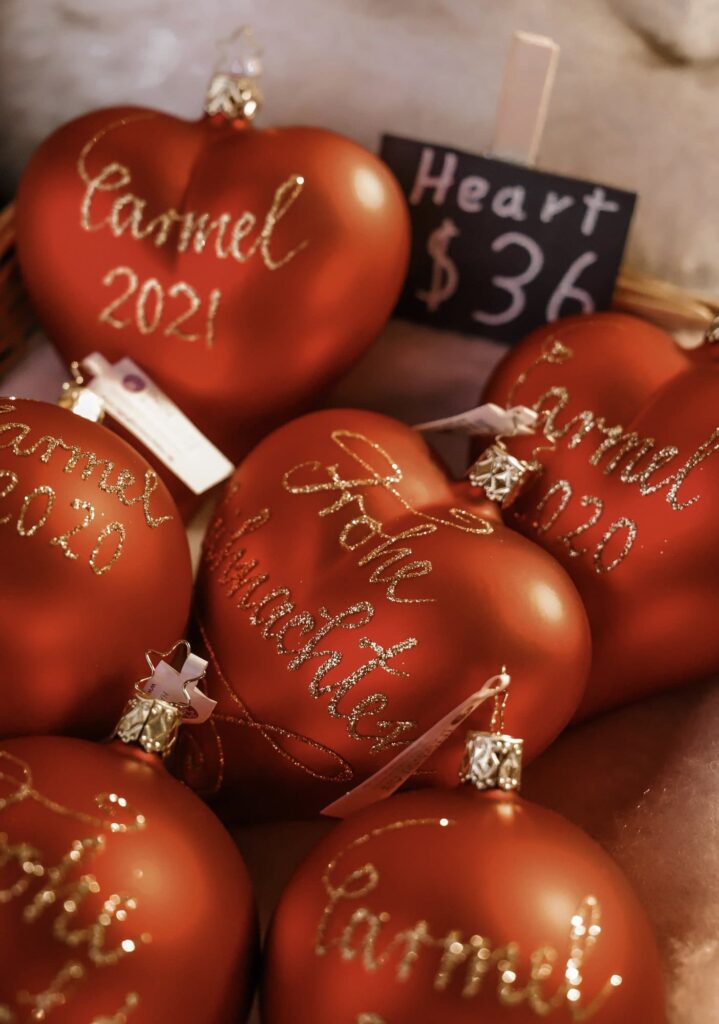 Carmel Christkindlmarkt heart ornaments