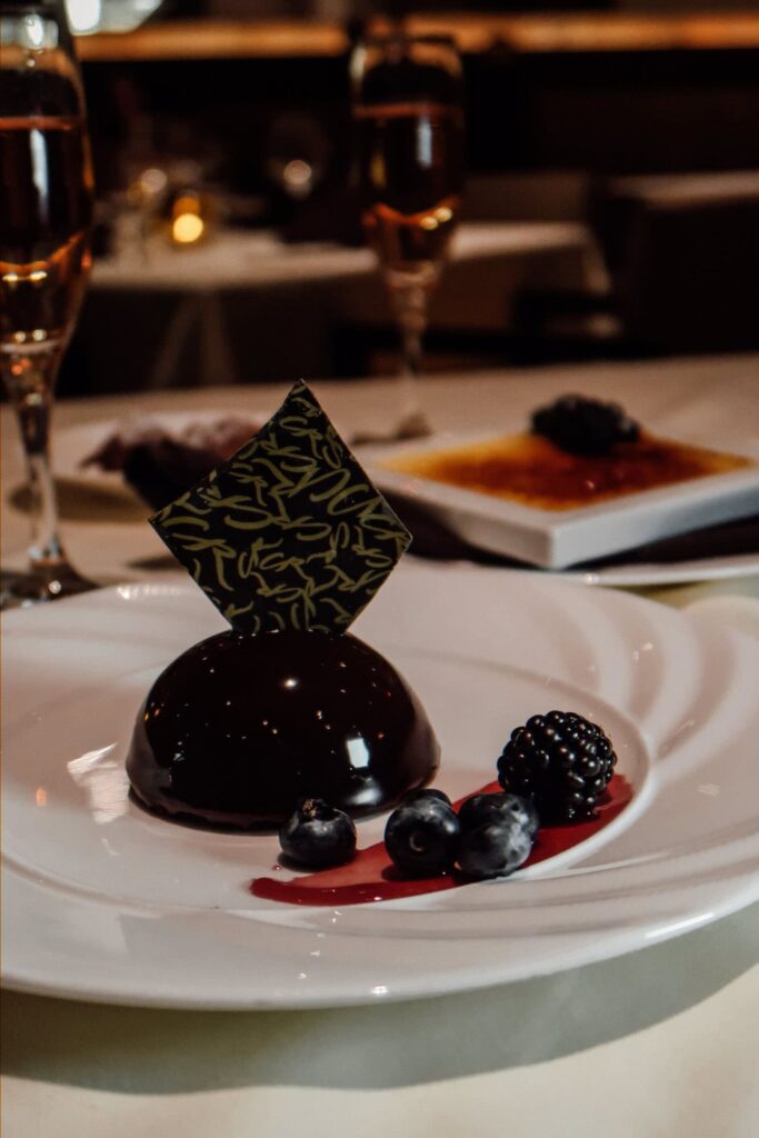 Creme Brulee and Chocolate Truffle Dome