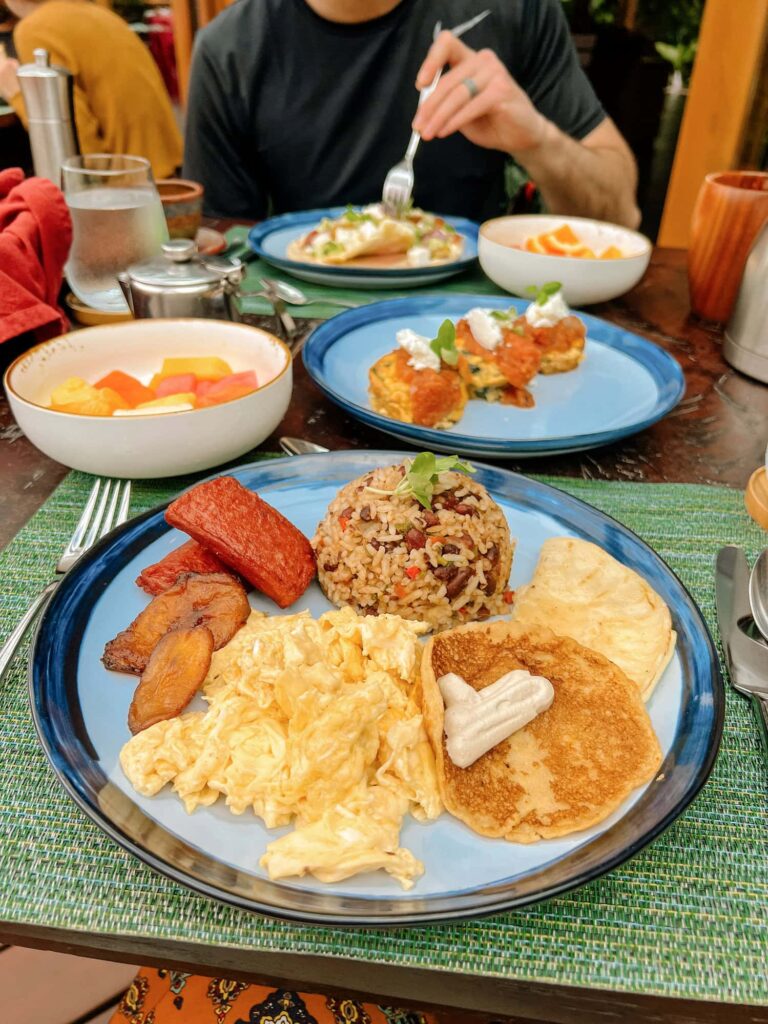 Amor Arenal Rainforest Resort breakfast plates