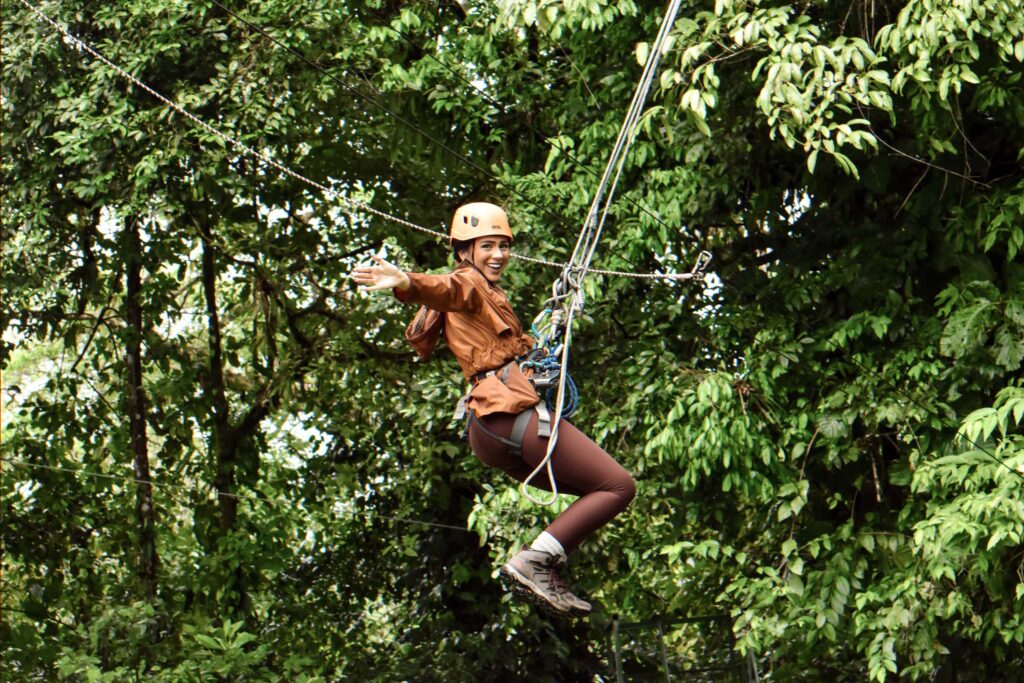 Zip-lining Costa Rica rainforest