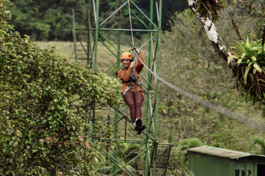 Zip-lining Experience Costa Rica rainforest