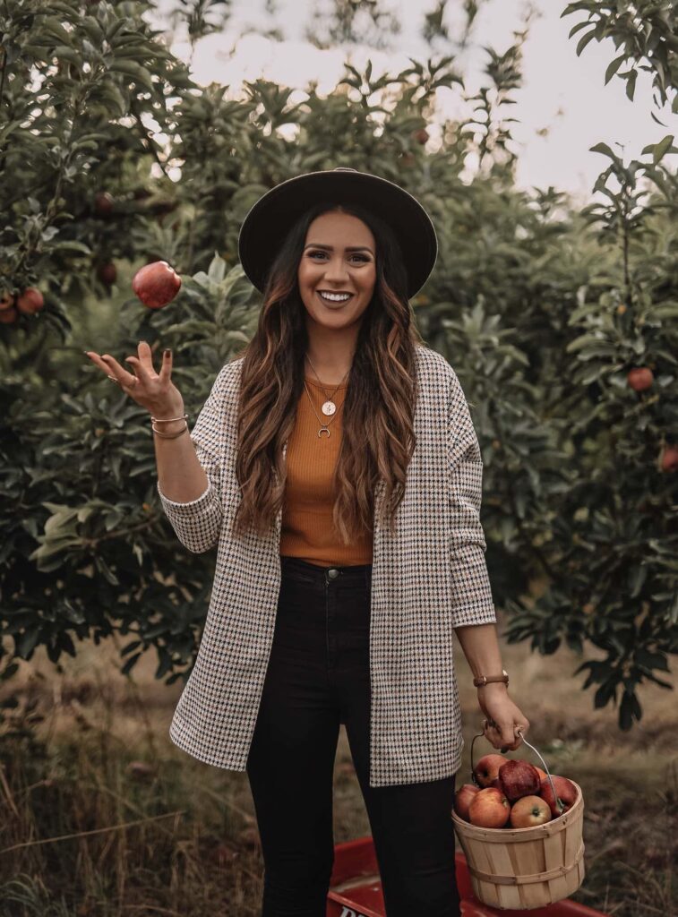 apple picking in fall