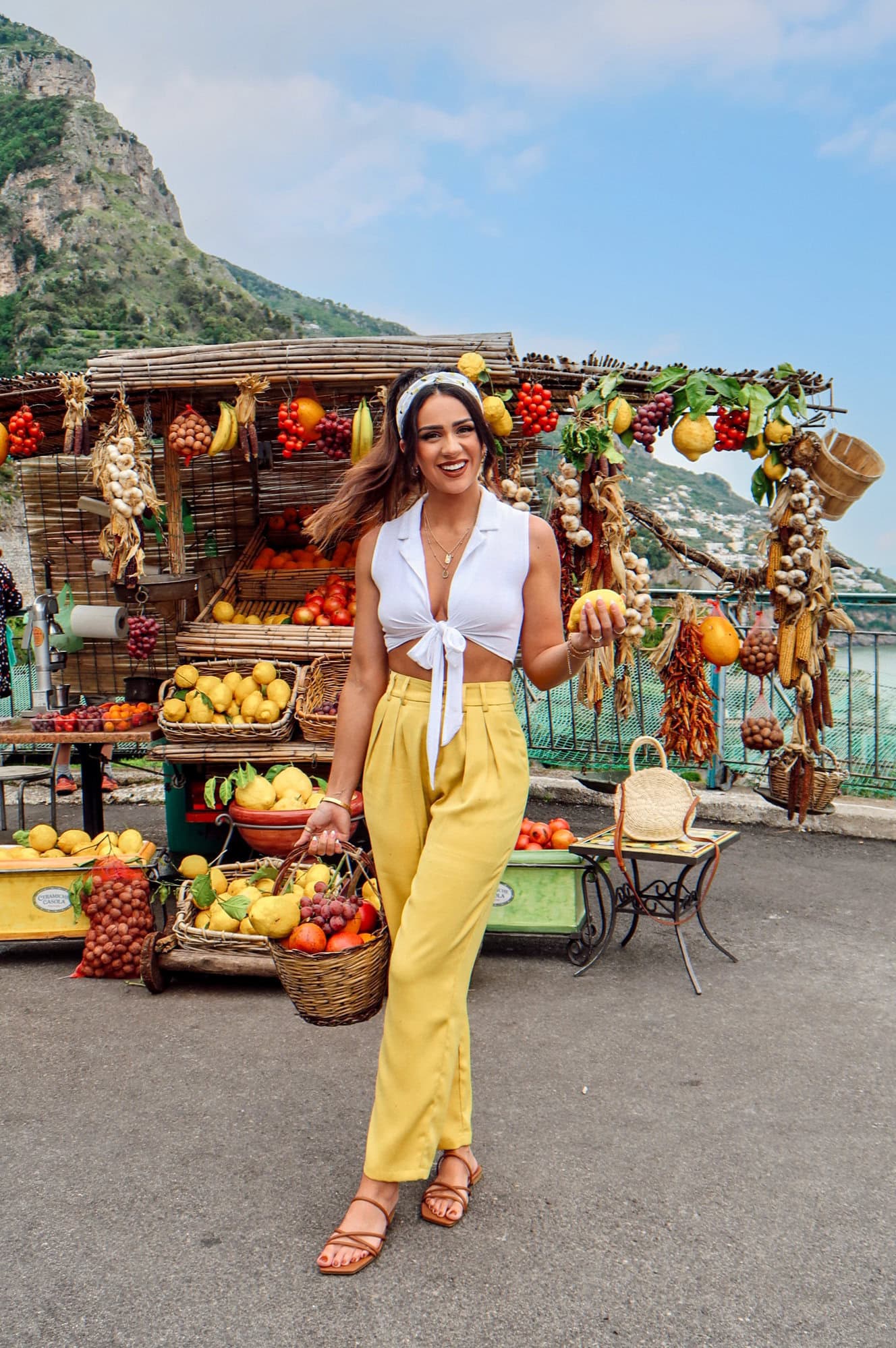 Positano local fruit vendors