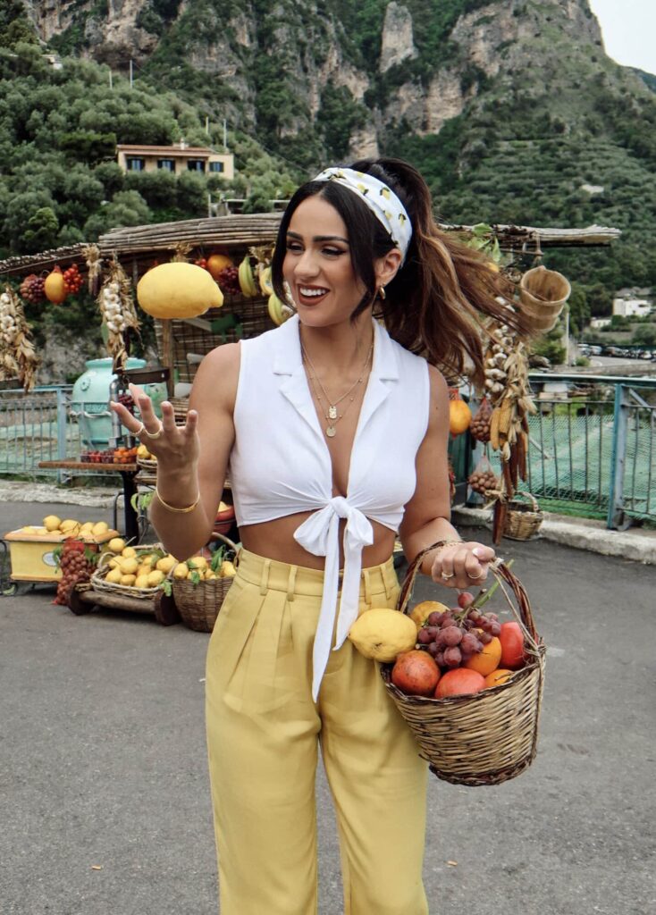 Positano local fruit vendors