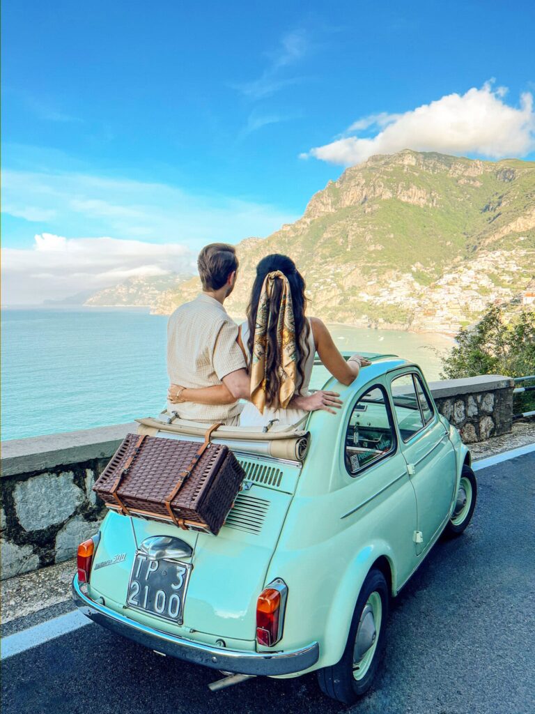 young couple Italy travel