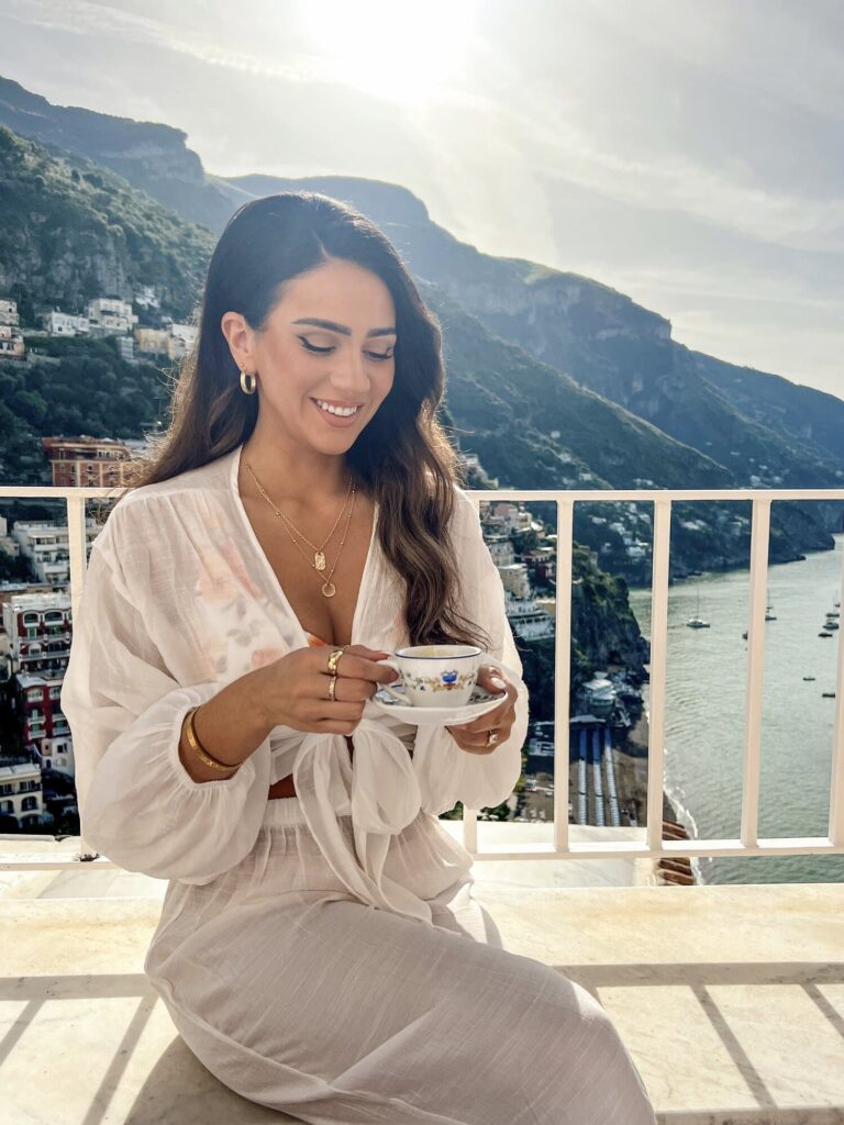 Positano Italy hotel balcony view