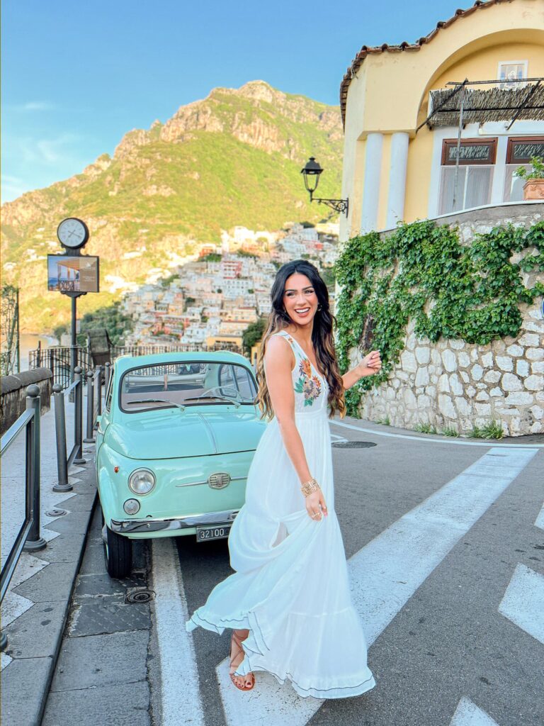 Vintage Fiat Positano Italy photoshoot