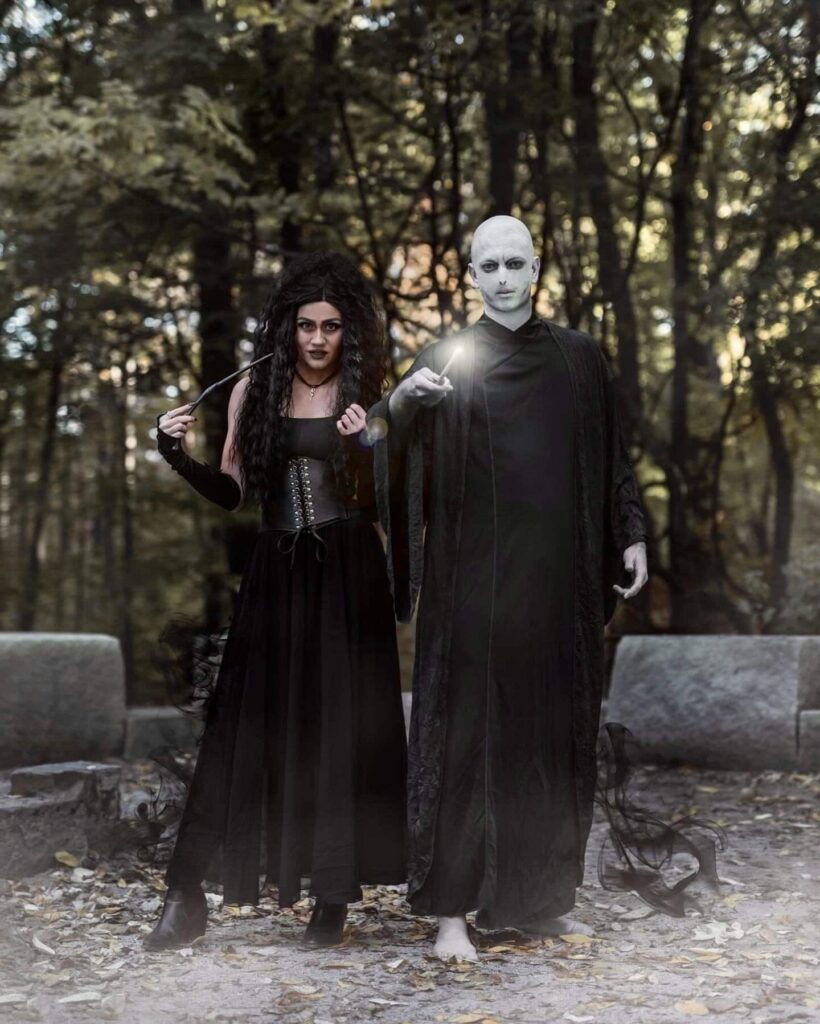 Voldemort and Bellatrix Creative Halloween Costumes