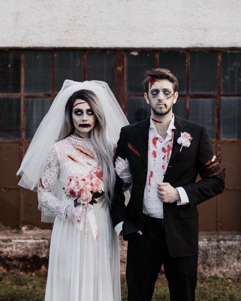 Zombie Bride and Groom Halloween Costume Idea