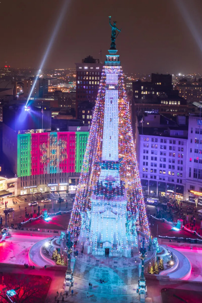 Circle of Lights in Downtown Indy