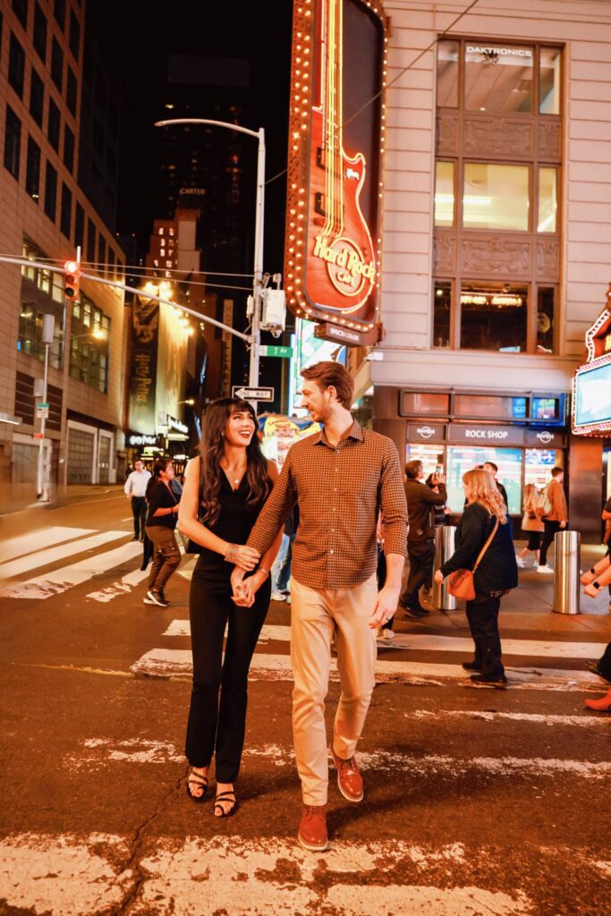 couple in Times Square