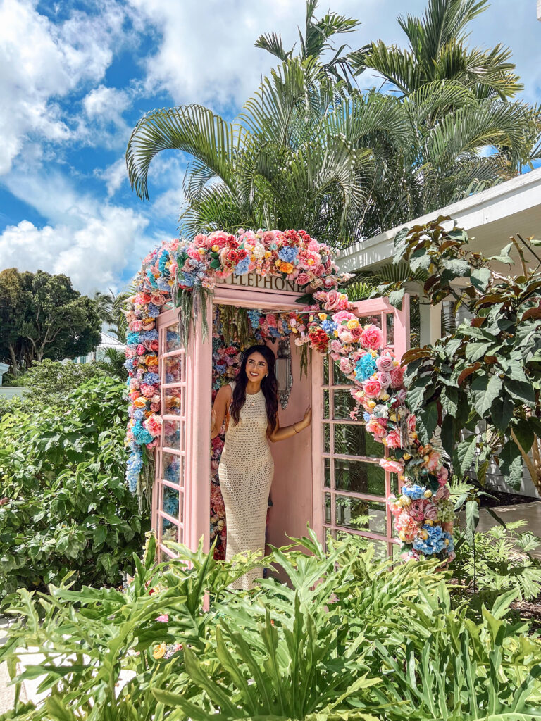 pink telephone booth