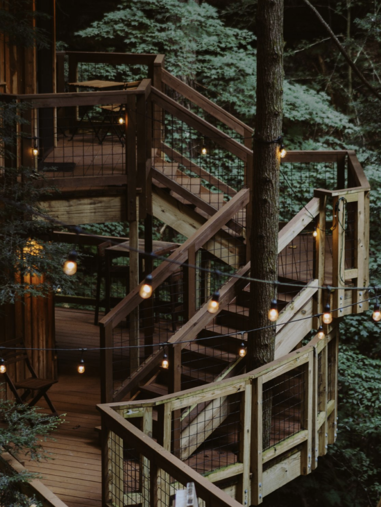 Hocking Hills Tree House stairs Hocking Hills Tree House Cabins