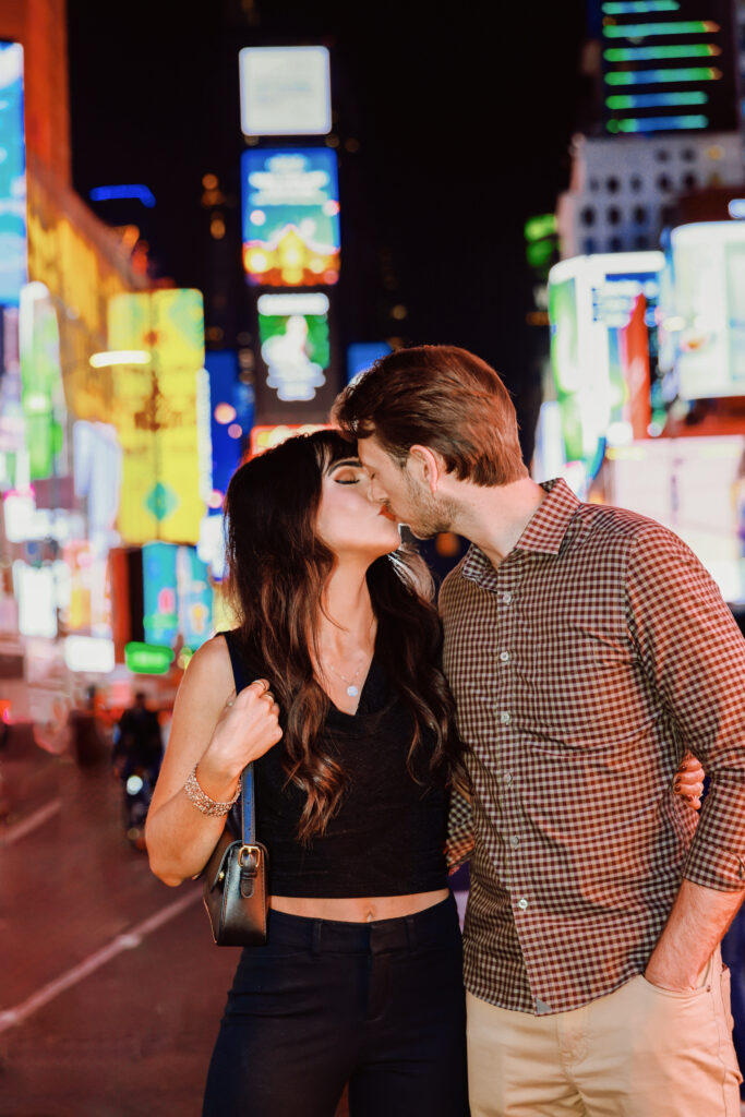 couple at Time Square at Midnight