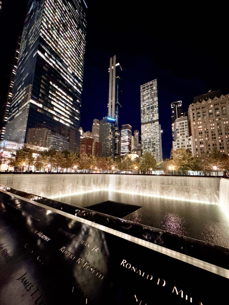 9/11 Memorial at night 9/11 Memorial at night