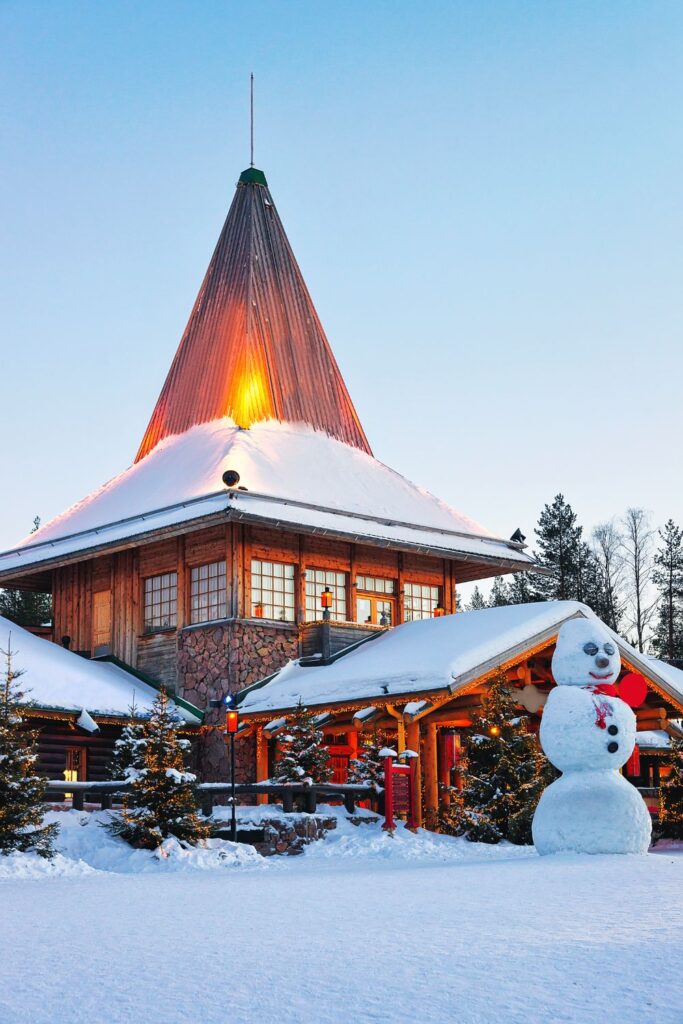 Holiday Vacation Destinations Santa Claus Village in Lapland, Finland, a top holiday vacation destinations.
