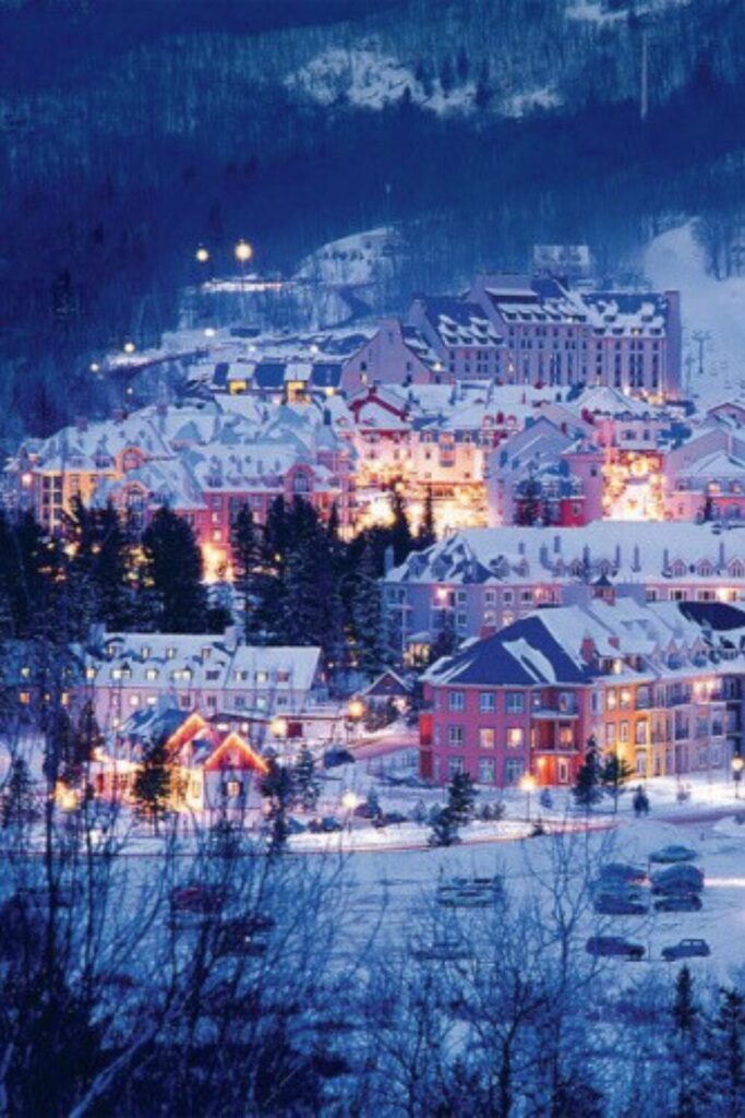 Mont-Tremblant, Québec during Christmas – places to travel during Christmas.