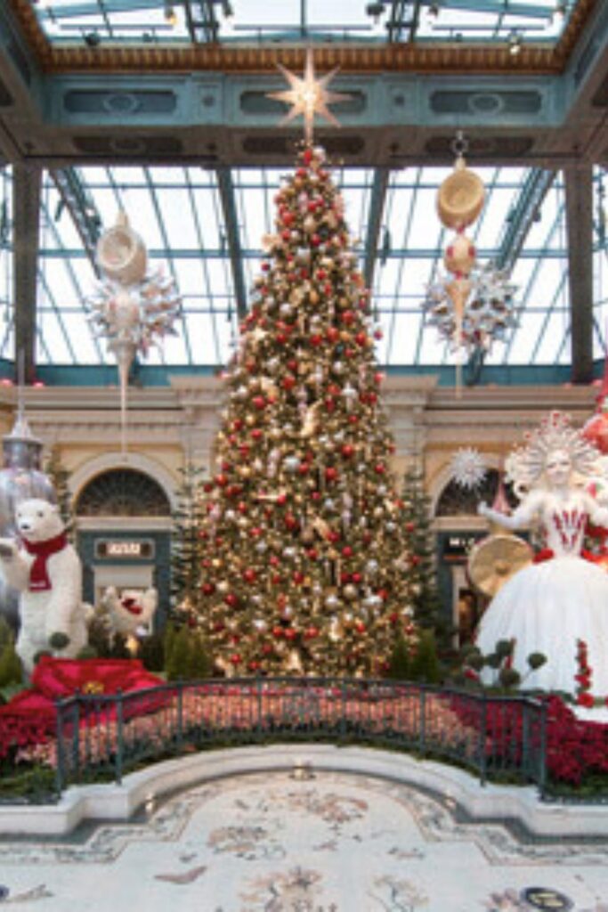 Giant Christmas tree in Enchant Christmas Village