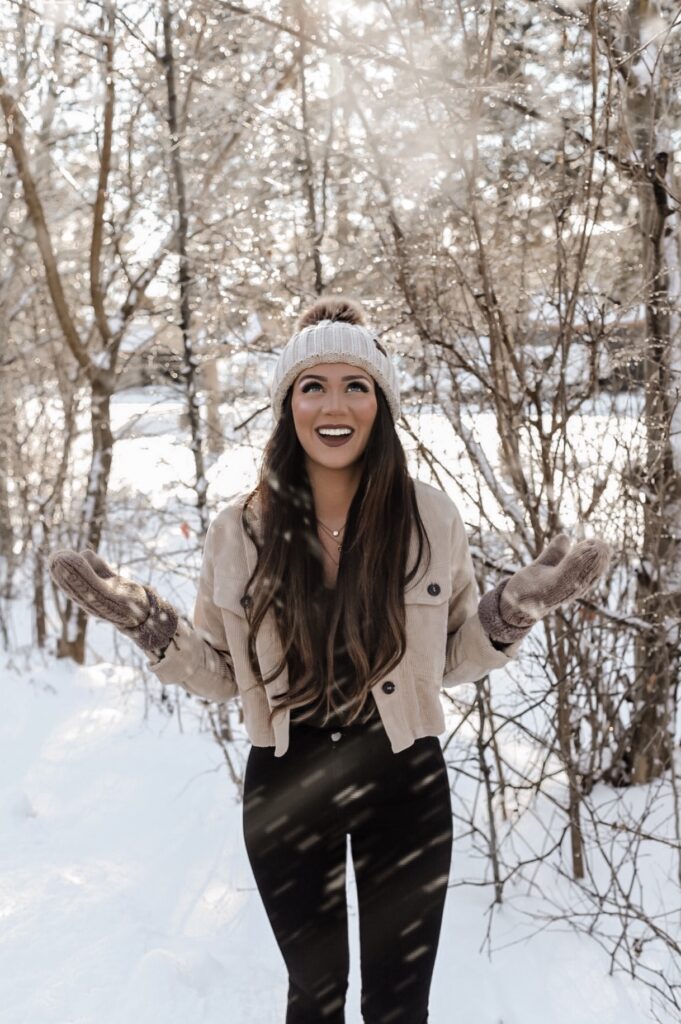 playing in snow playing in the snow