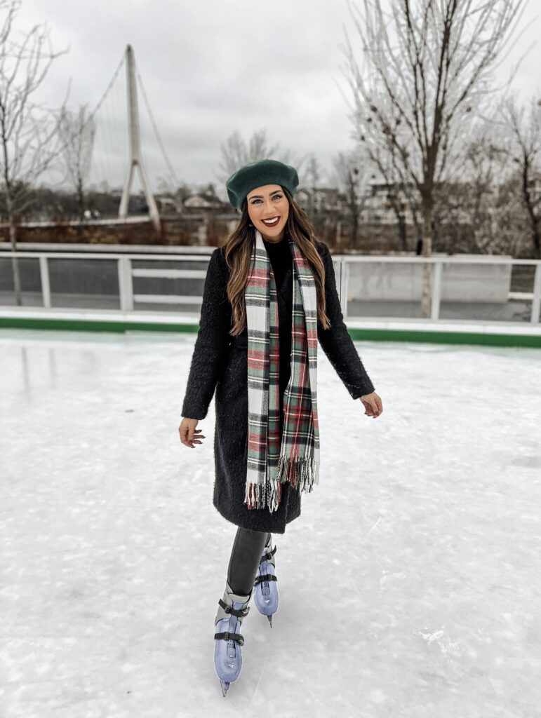 ice skating during holiday season