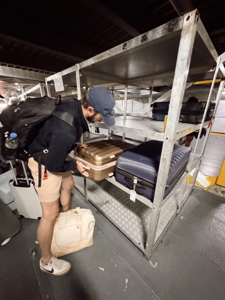 putting luggage putting luggage