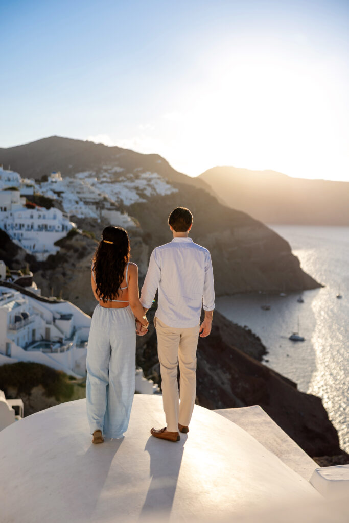 Santorini Caldera at sunrise Santorini Caldera at sunrise