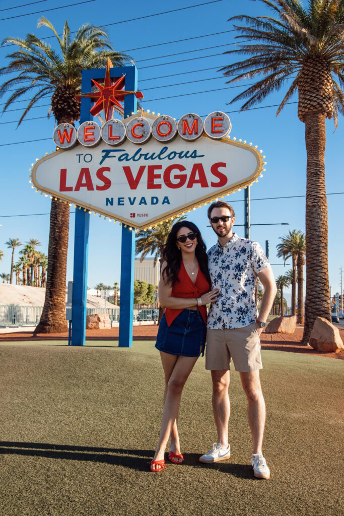 couple at Welcome to Las Vegas sign Welcome to Las Vegas sign | Things to Do in Las Vegas for Couples